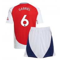 Arsenal Gabriel Magalhaes #6 Koti Peliasu Lasten 2024-25 Lyhythihainen (+ Lyhyet housut)